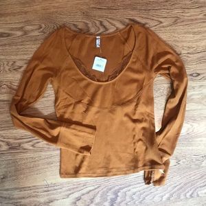 Lacey Free people Top - burnt orange, M